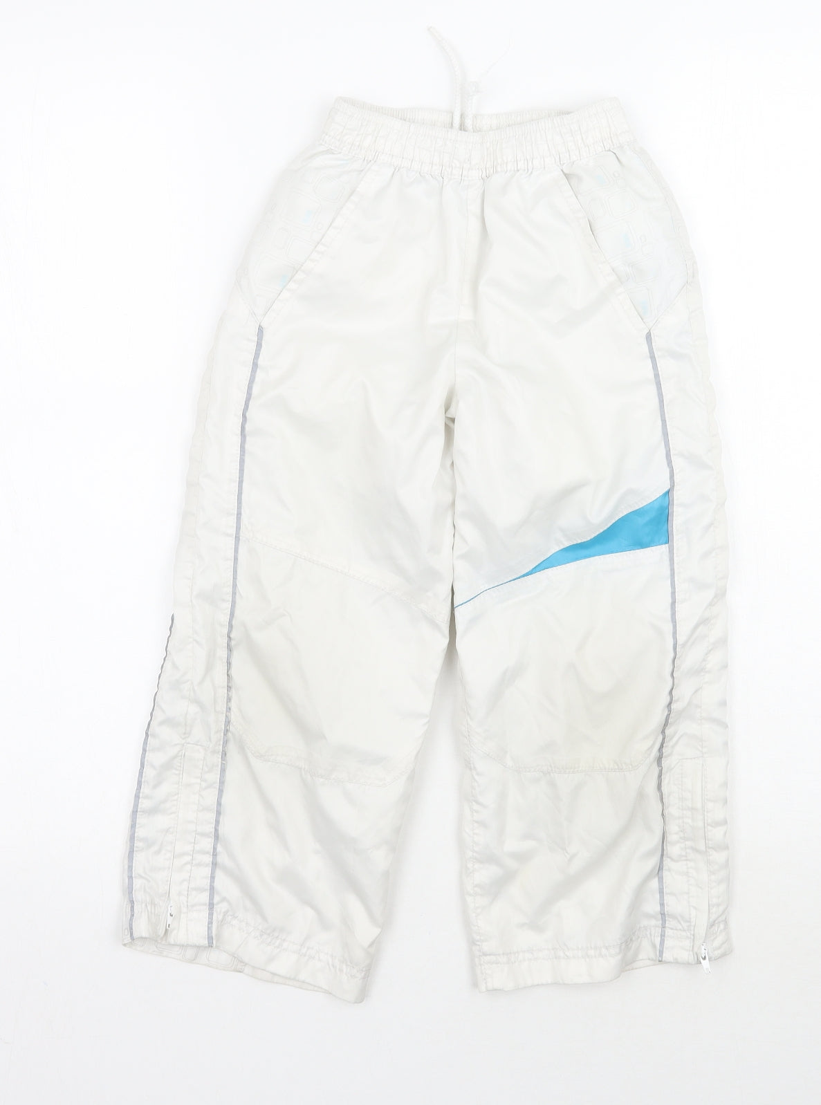 George Boys White   Sweatpants Trousers Size 4-5 Years