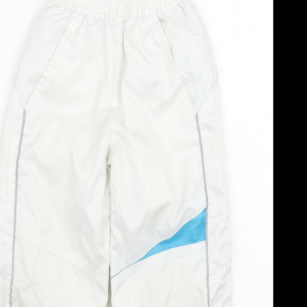George Boys White   Sweatpants Trousers Size 4-5 Years