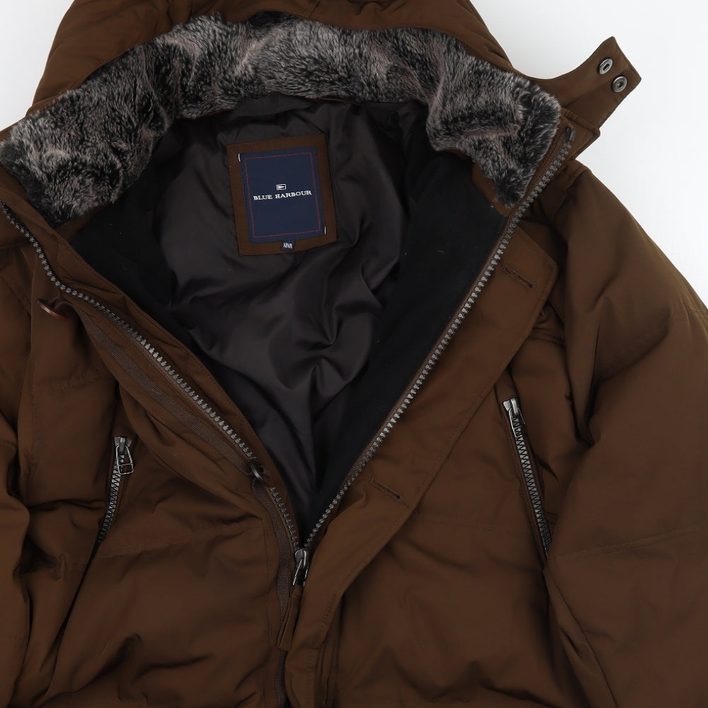 Blue Harbour Mens Brown   Jacket Coat Size 4XL