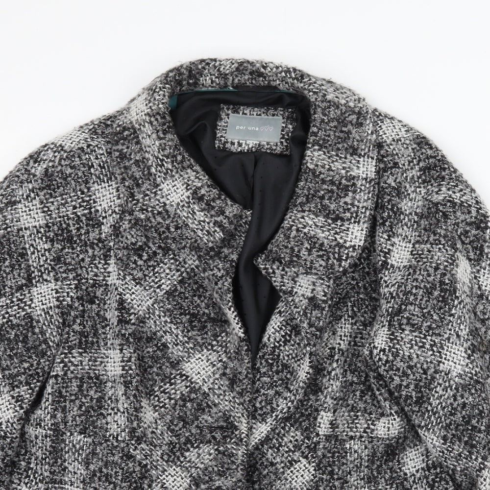 Per Una Womens Grey   Jacket Coat Size 18