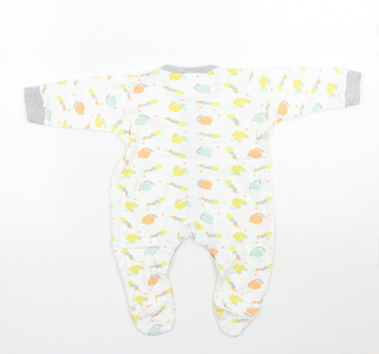 Preworn Baby White Geometric  Babygrow One-Piece Size 3-6 Months