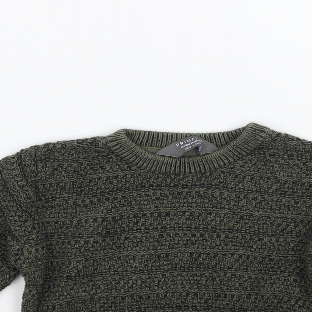Primark Boys Green   Pullover Jumper Size 9-12 Months