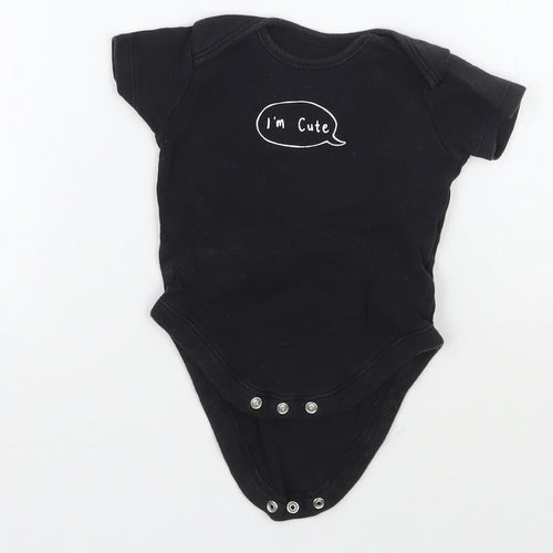 George Baby Black   Babygrow One-Piece Size 6-9 Months