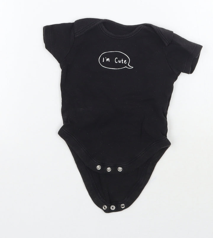 George Baby Black   Babygrow One-Piece Size 6-9 Months