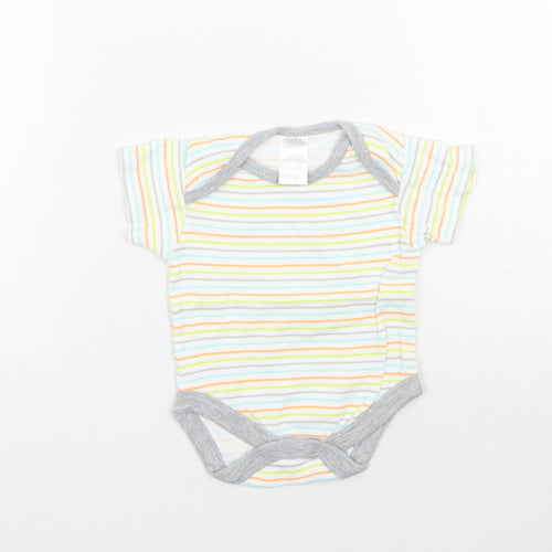 Preworn Baby White Striped  Babygrow One-Piece Size 3-6 Months