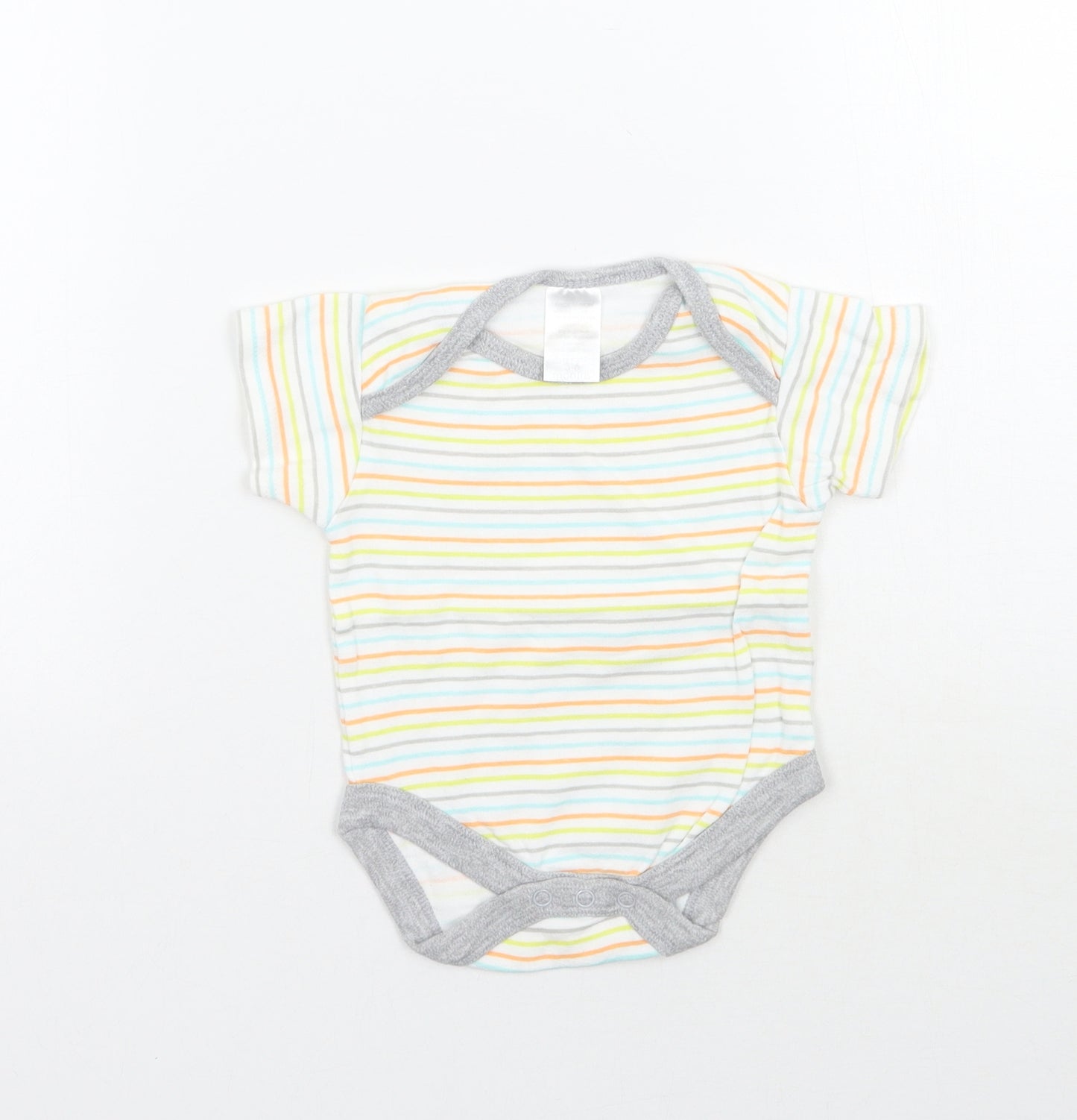 Preworn Baby White Striped  Babygrow One-Piece Size 3-6 Months