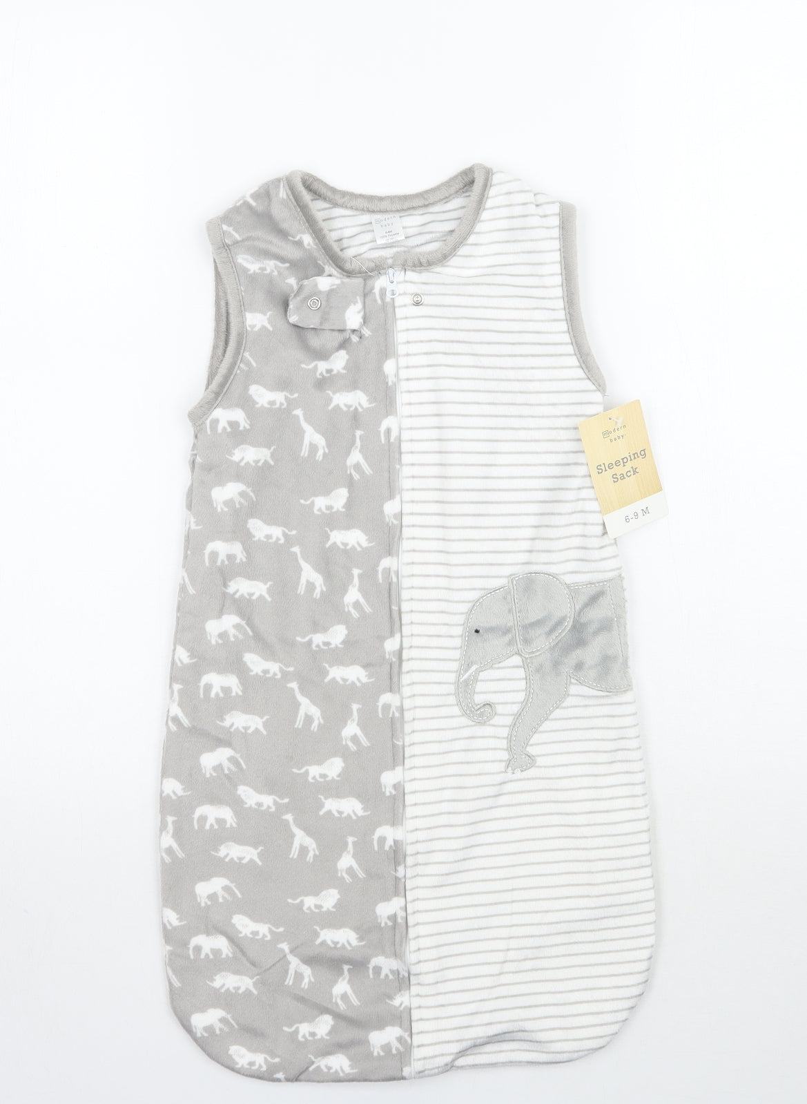 Modern baby Baby White Striped  Babygrow One-Piece Size 6-9 Months  - Grow bag