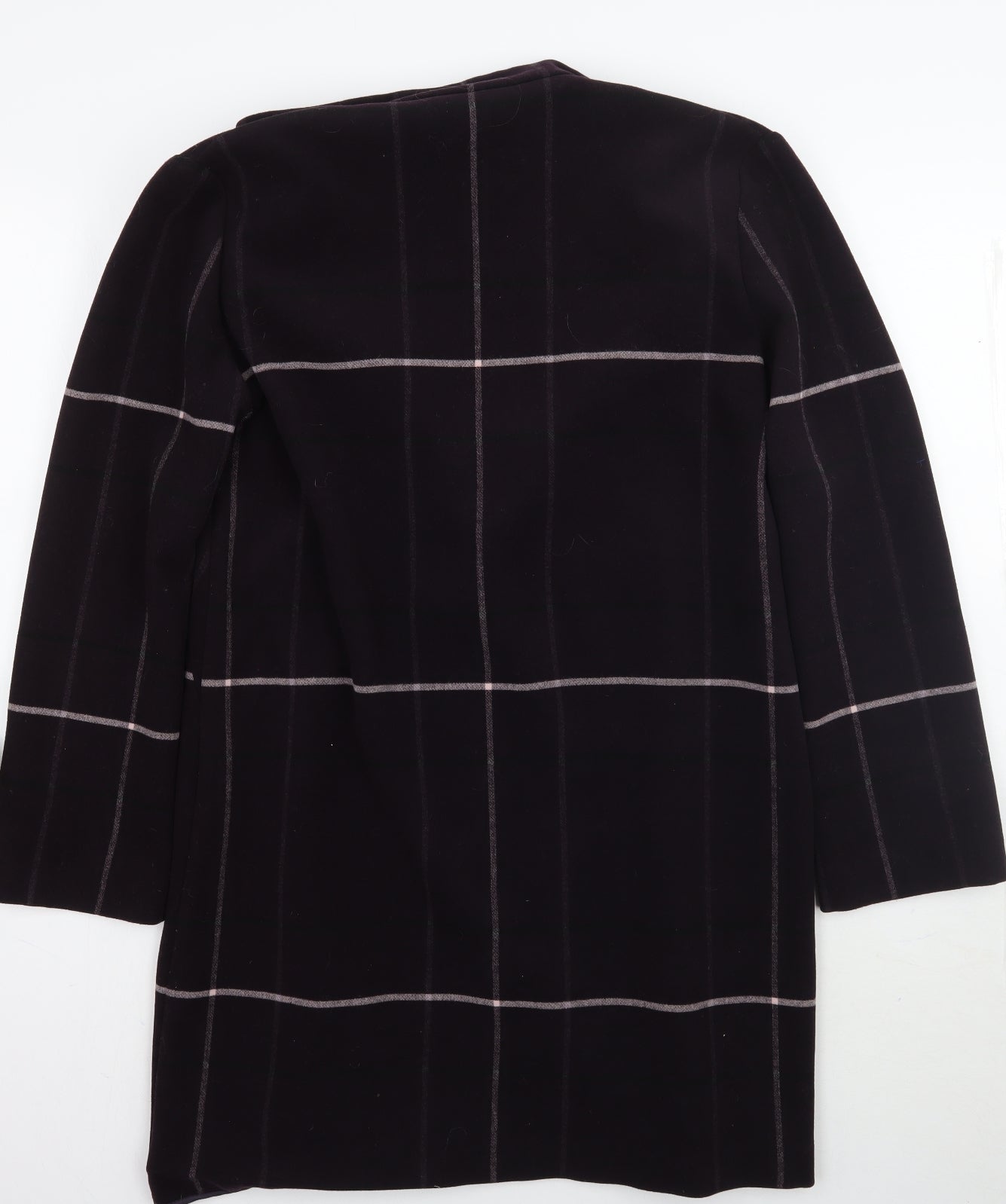 Marks and Spencer Womens Purple Check  Jacket Coat Size 14
