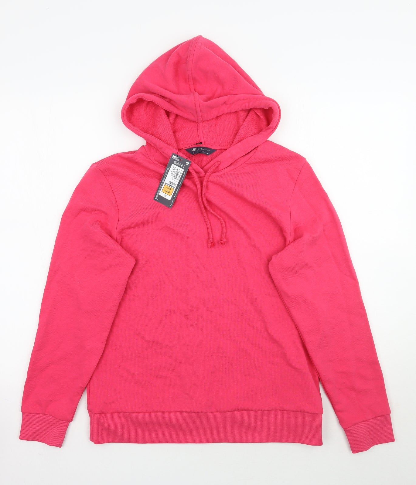 Marks and Spencer Womens Pink   Pullover Hoodie Size 10