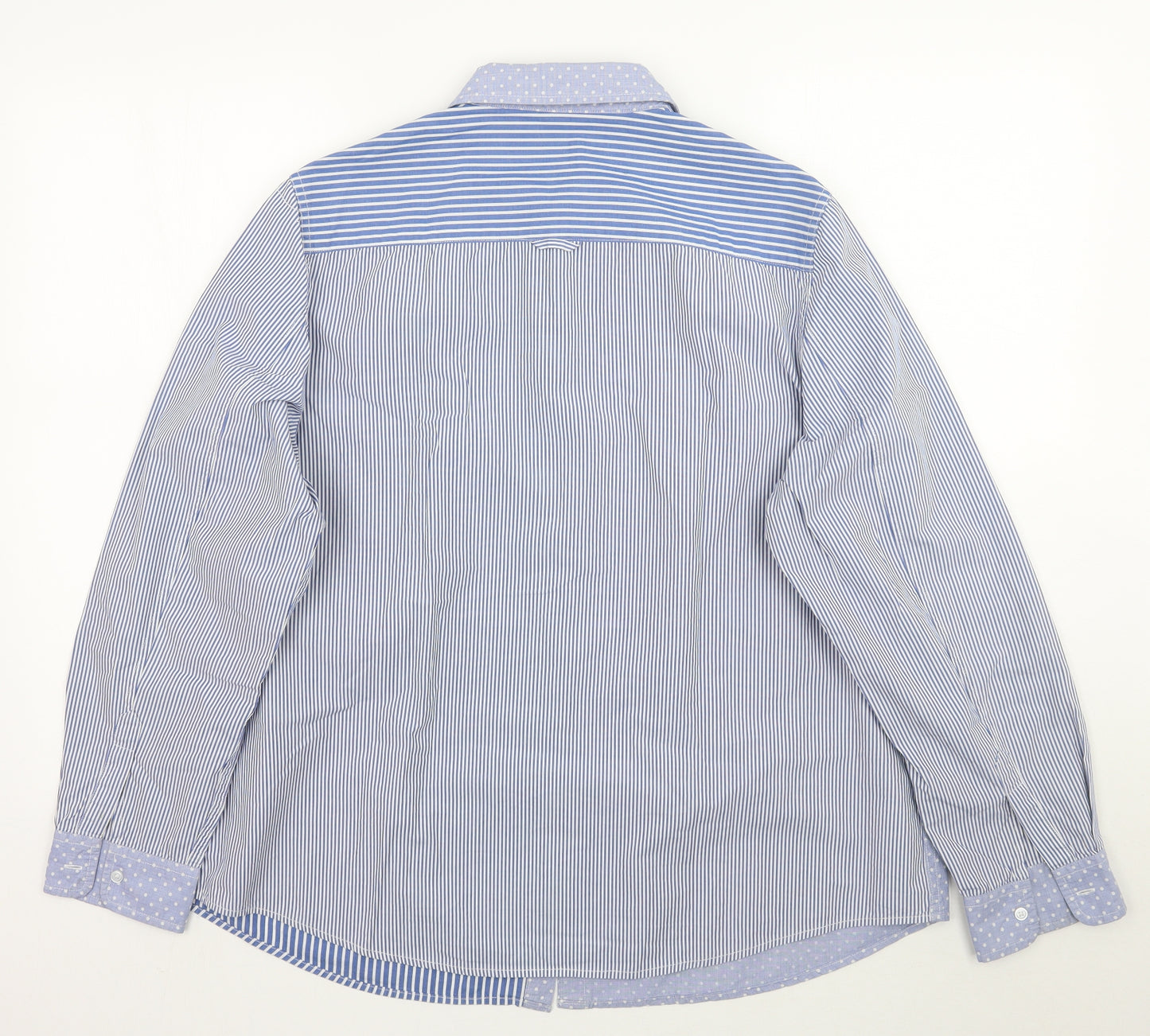 Boden Womens Blue Striped  Basic Button-Up Size 14