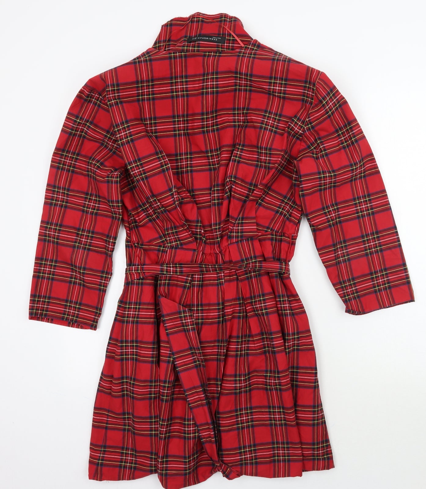 Zara Womens Red Check  A-Line  Size XS