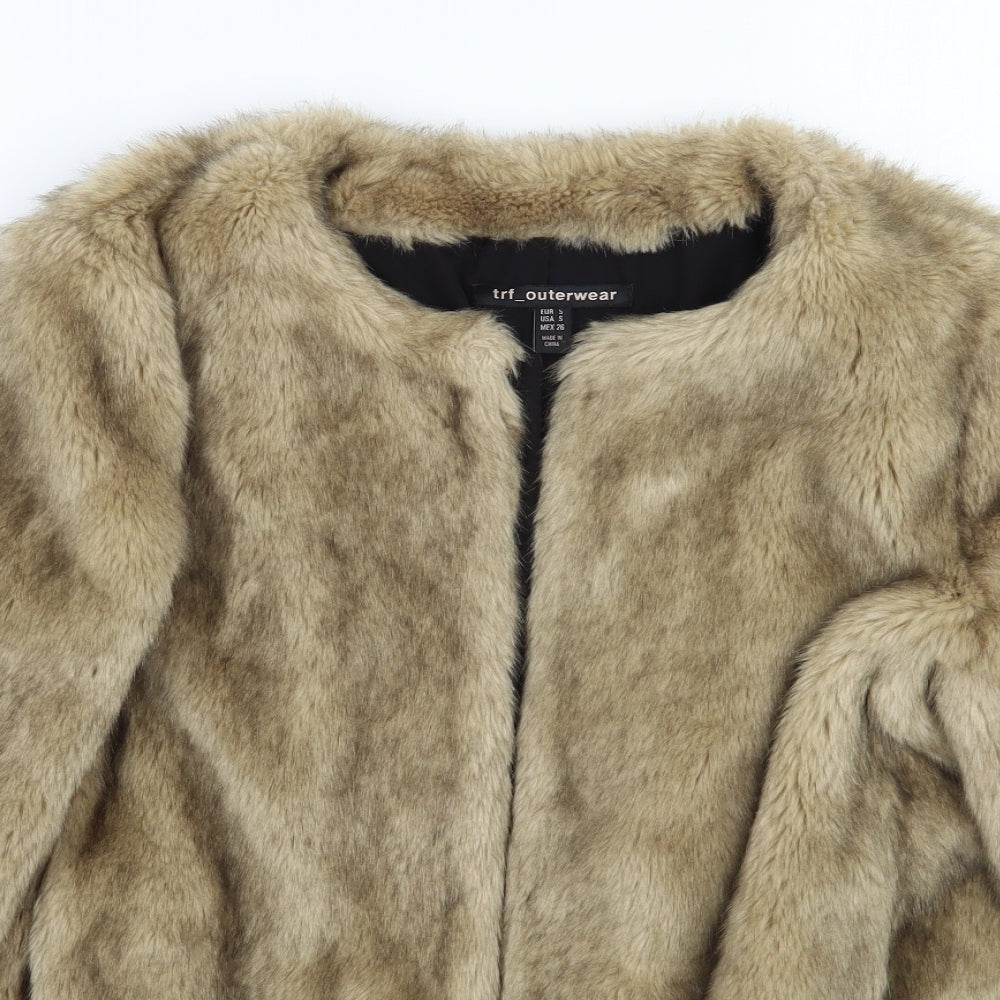 TRF Collection Womens Beige   Jacket Coat Size S