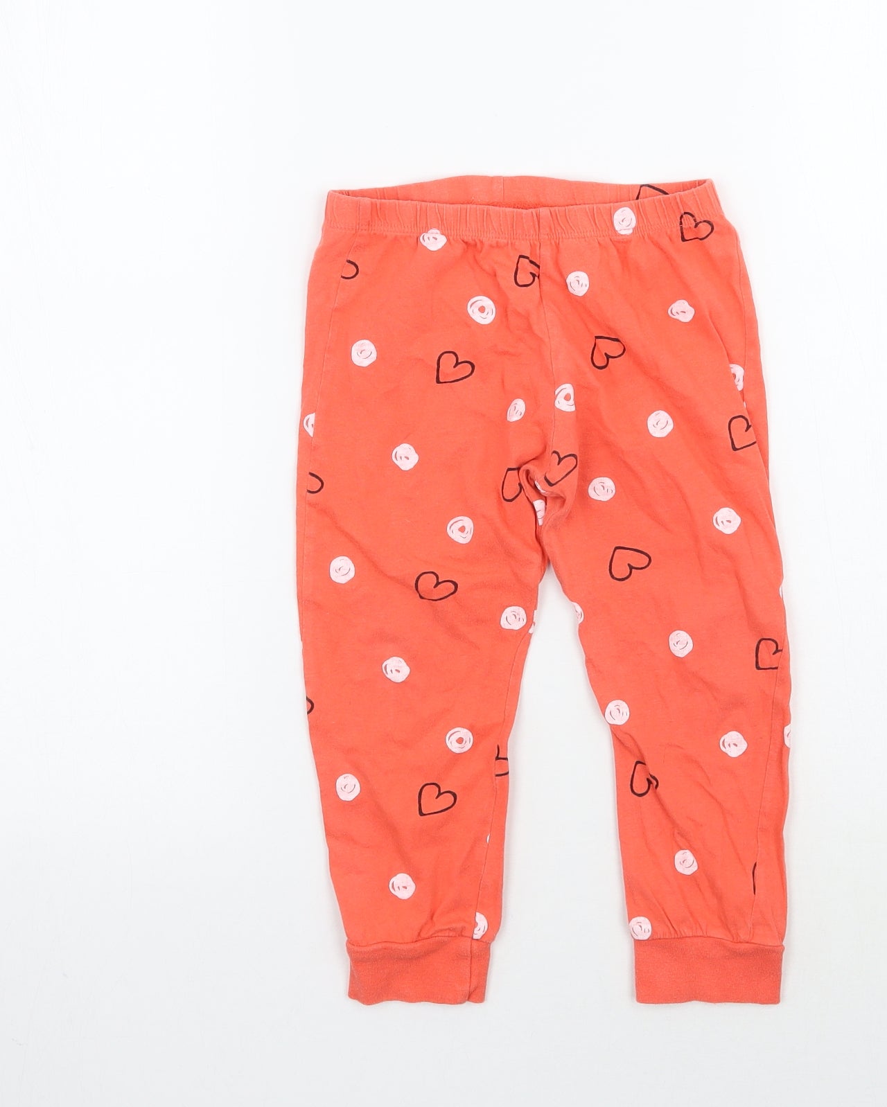 Disney Girls Pink Geometric  Sweatpants Trousers Size 3-4 Years