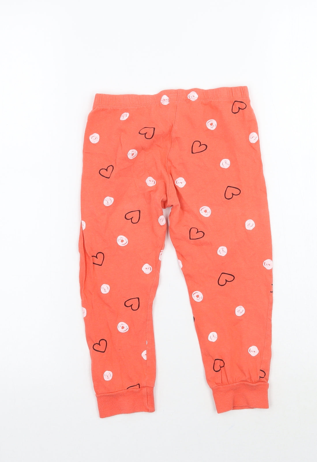 Disney Girls Pink Geometric  Sweatpants Trousers Size 3-4 Years