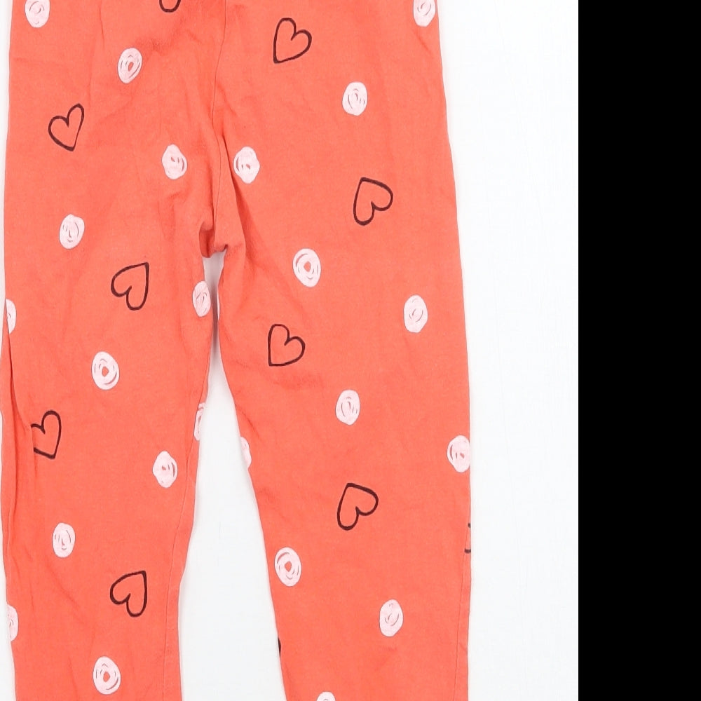 Disney Girls Pink Geometric  Sweatpants Trousers Size 3-4 Years