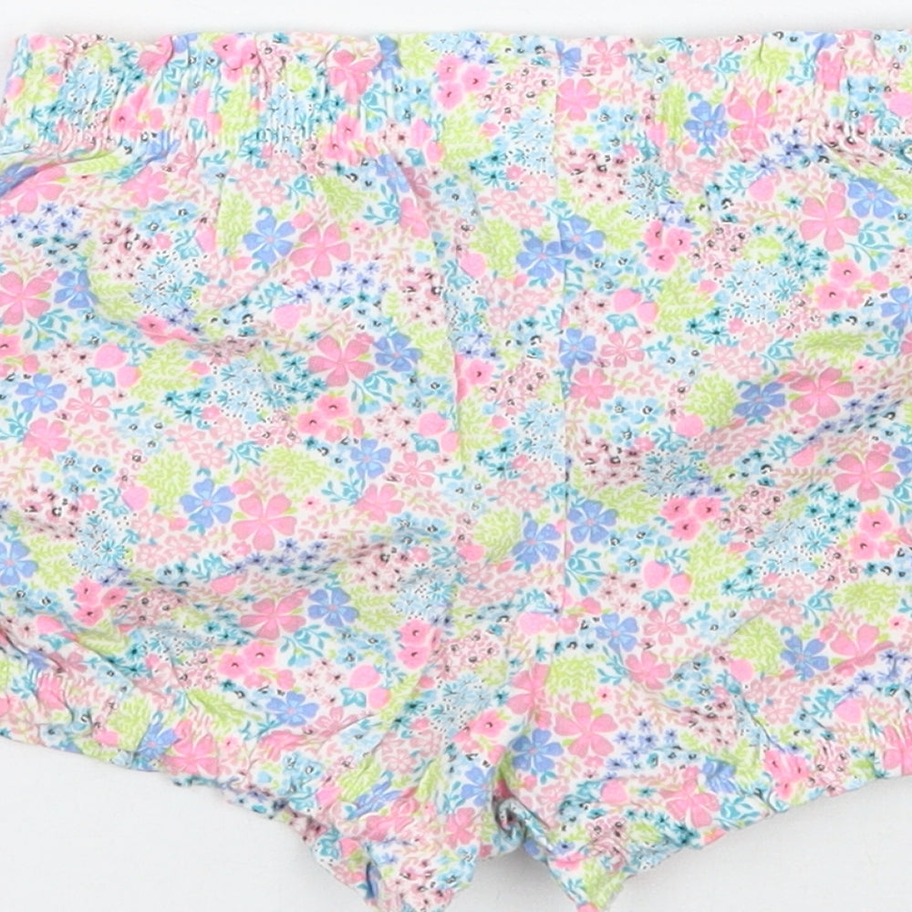 Fred&Flo Girls White Floral  Cropped Trousers Size 18-24 Months