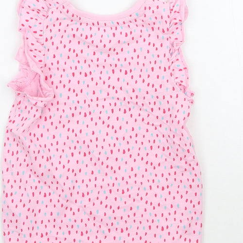 Matalan Girls Pink Geometric  Basic Tank Size 18-24 Months
