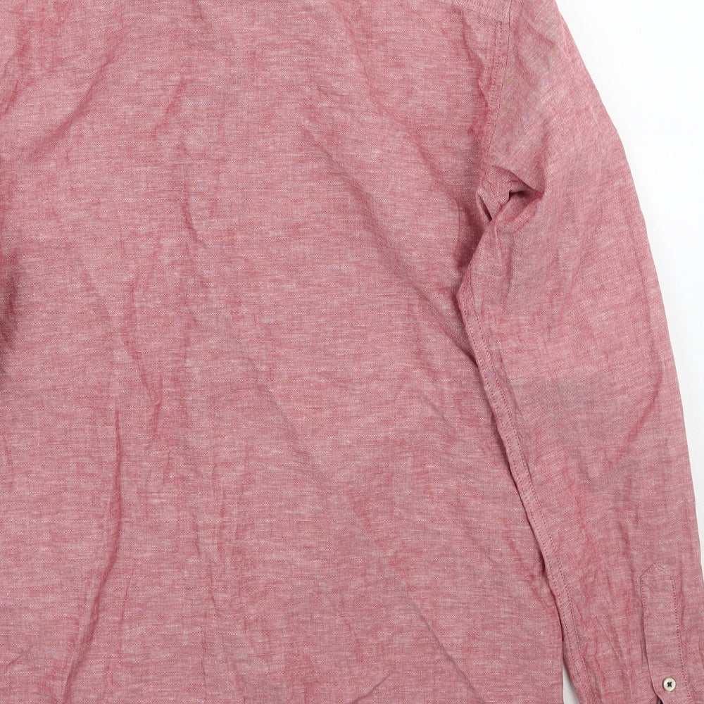 JACK & JONES Mens Red    Button-Up Size M