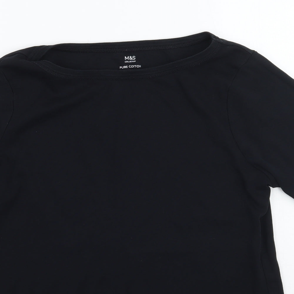 Marks and Spencer Womens Black   Basic T-Shirt Size 16