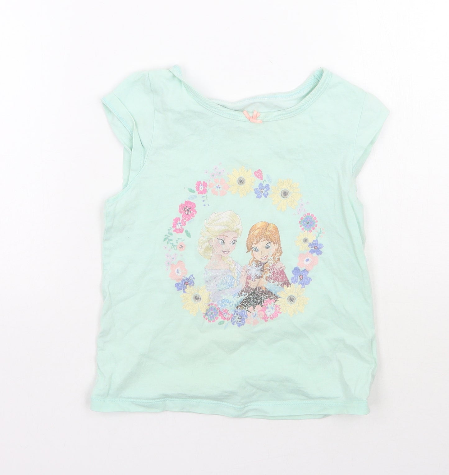 George Girls Green   Basic T-Shirt Size 4-5 Years