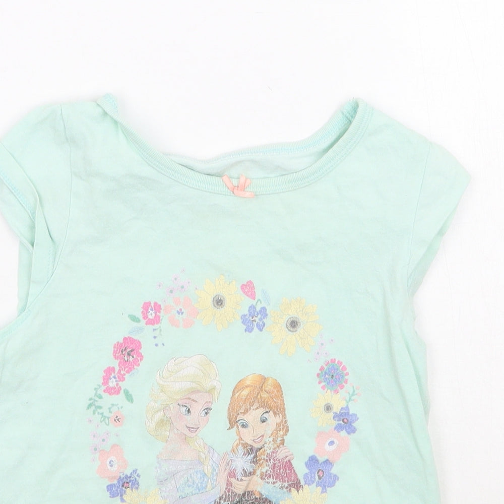 George Girls Green   Basic T-Shirt Size 4-5 Years