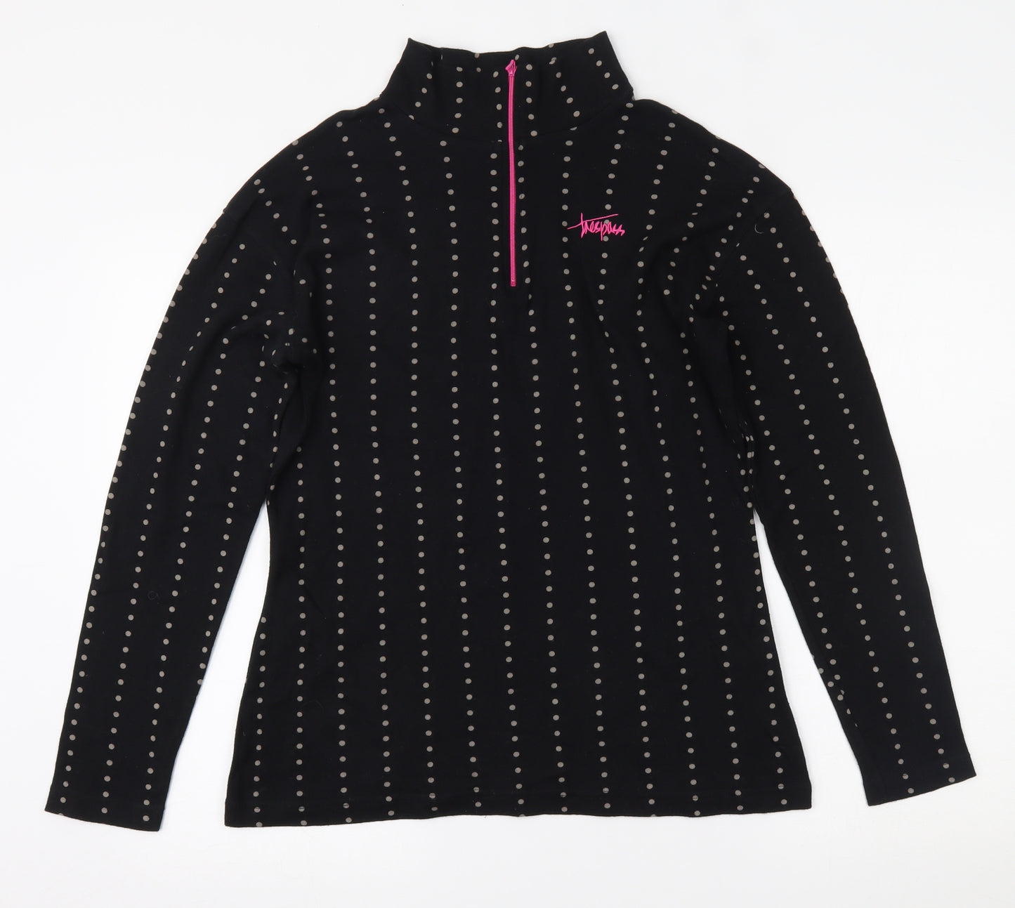 Trespass Womens Black Polka Dot  Basic Casual Size L