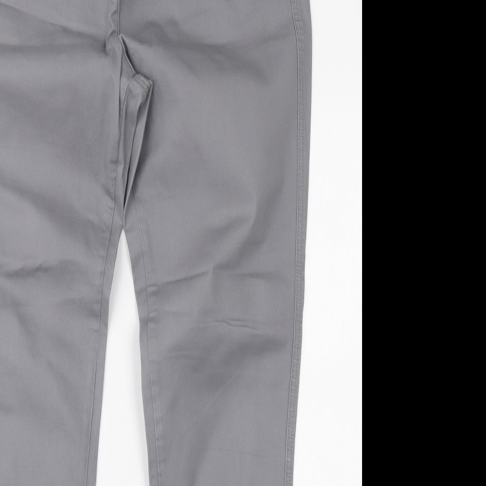 NEXT Womens Grey   Chino Trousers Size 16 L30 in
