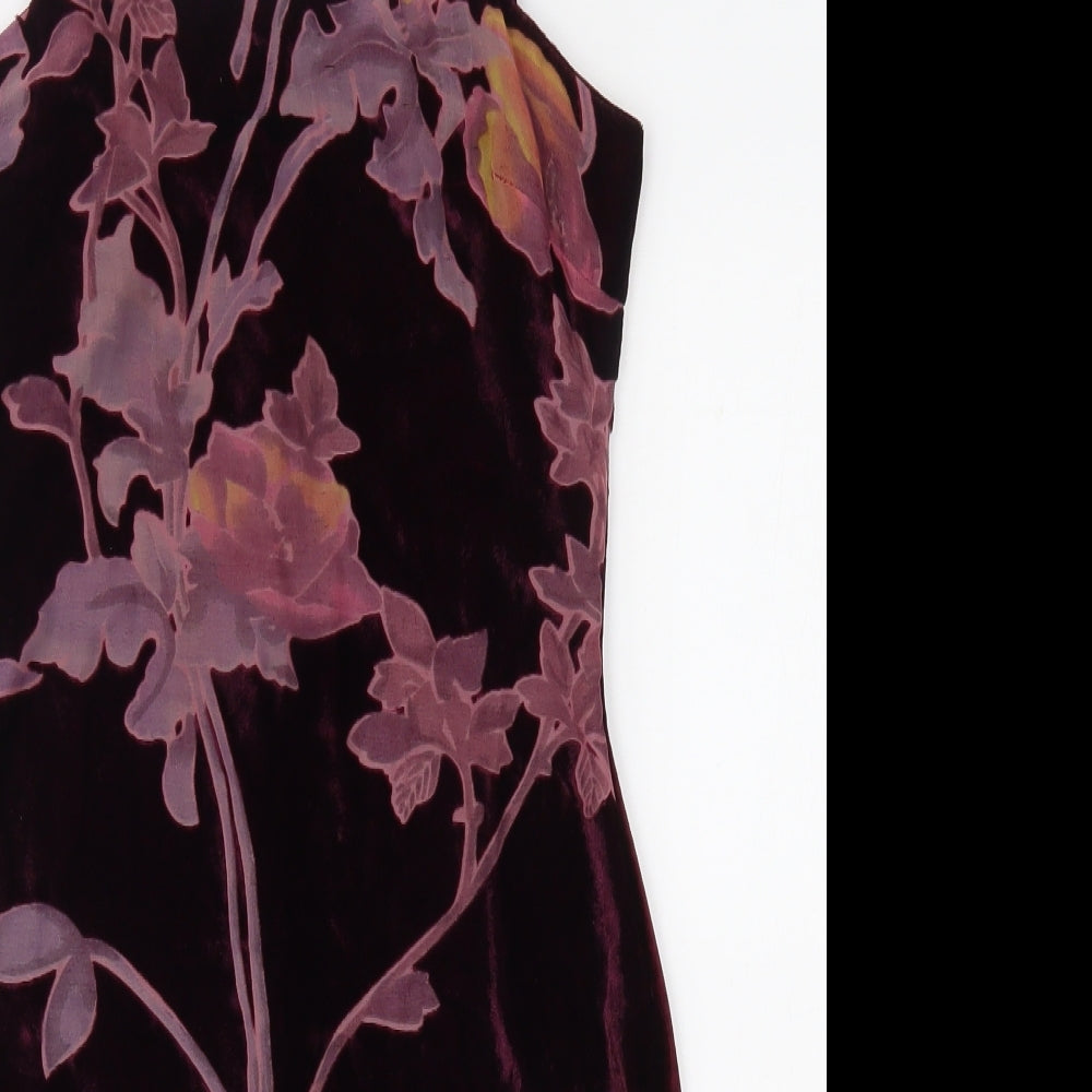 Parisian Womens Purple Floral  Bodycon  Size 8