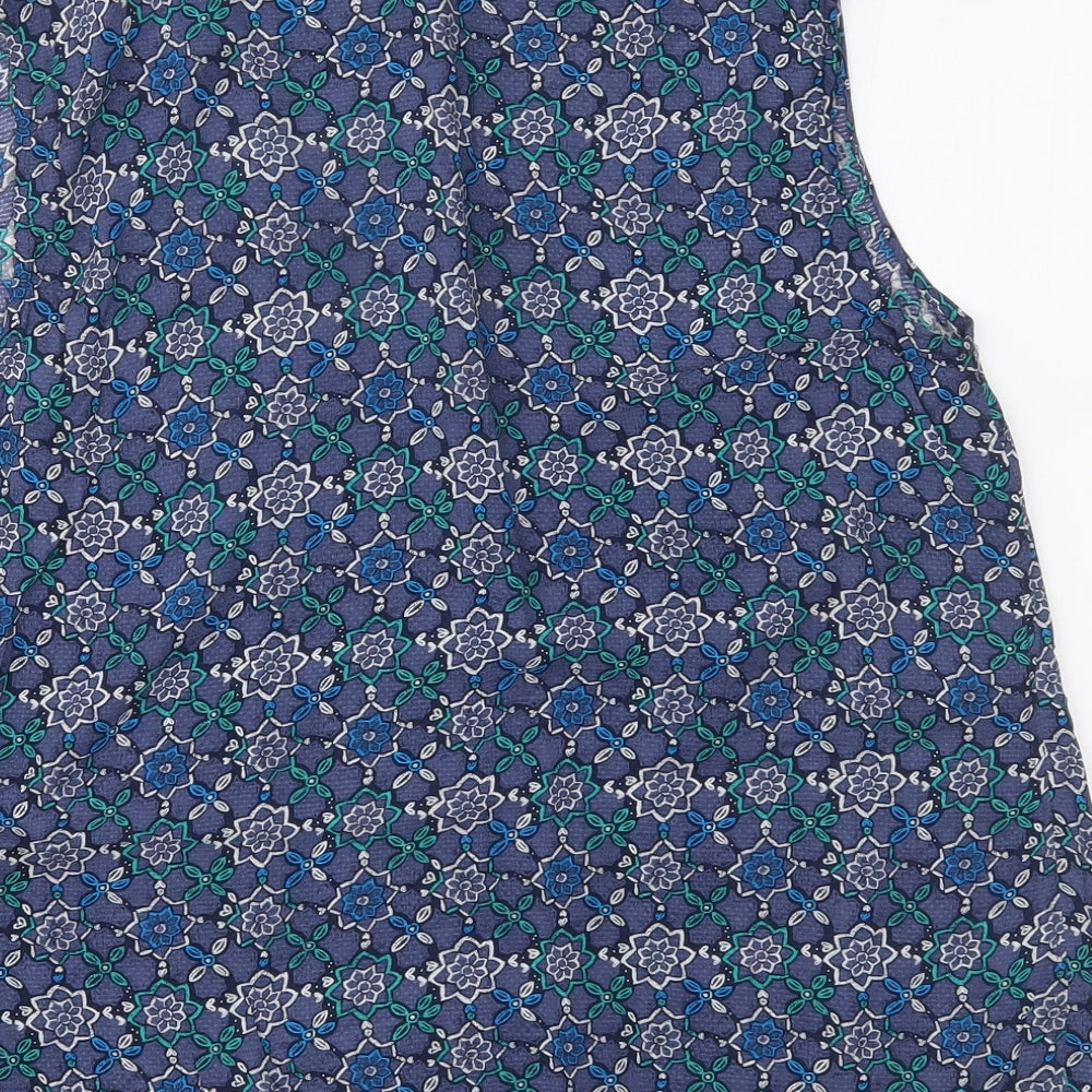 MANTARAY Womens Blue Floral  Camisole Blouse Size 16