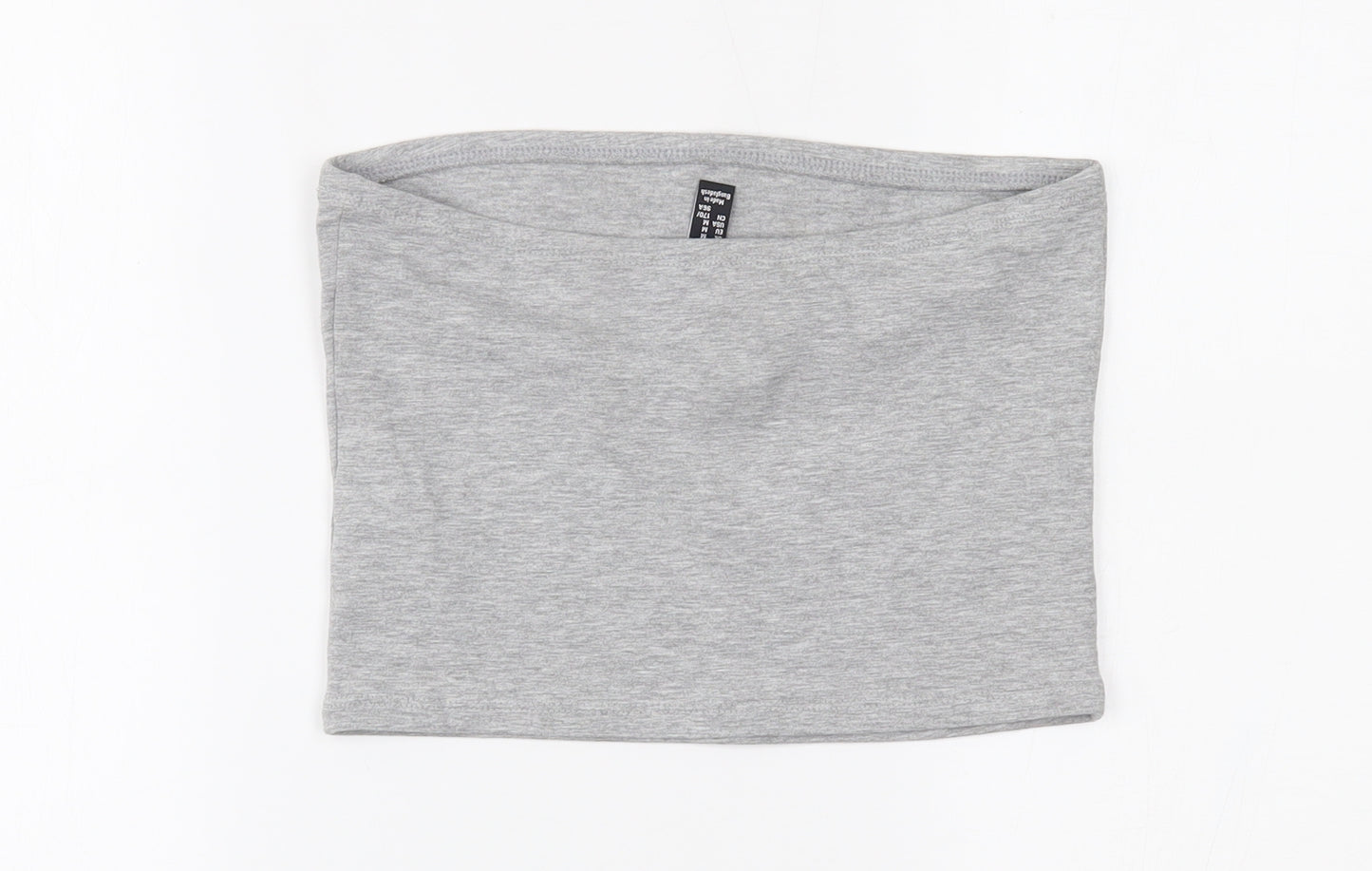 New Look Womens Grey   Cropped Blouse Size M