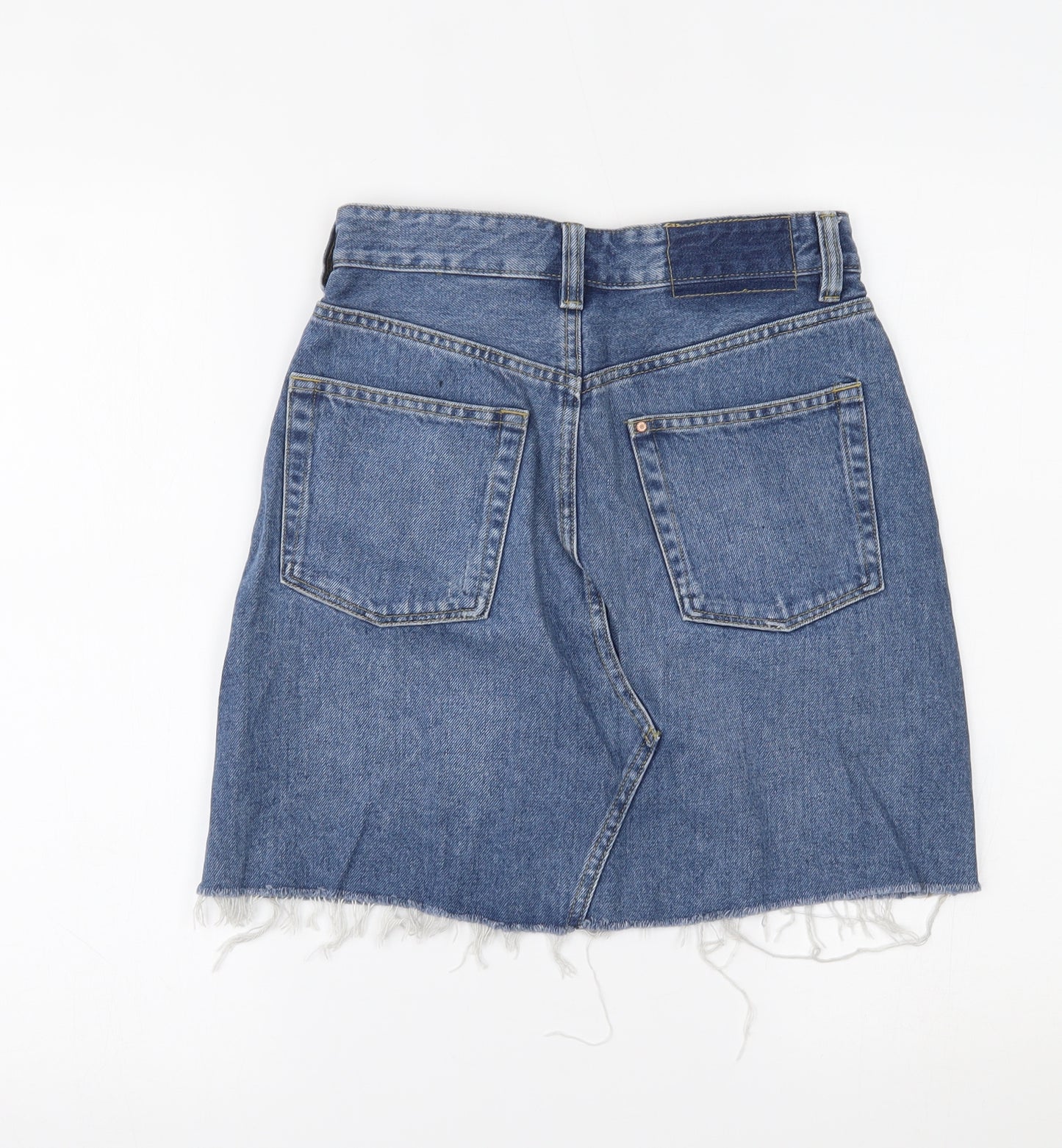 H&M Womens Blue  Denim Mini Skirt Size 4