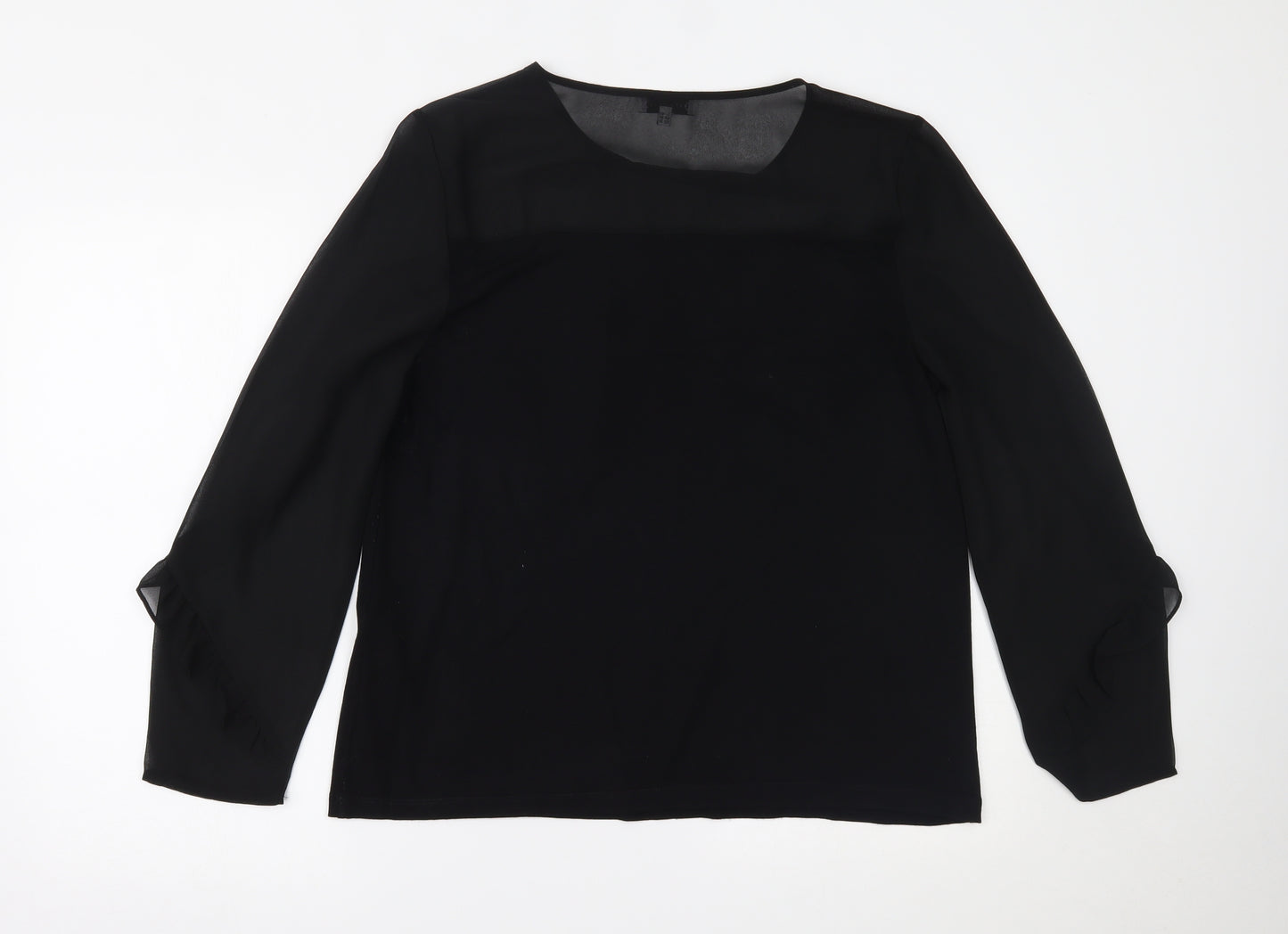 Warehouse Womens Black   Basic Blouse Size 16