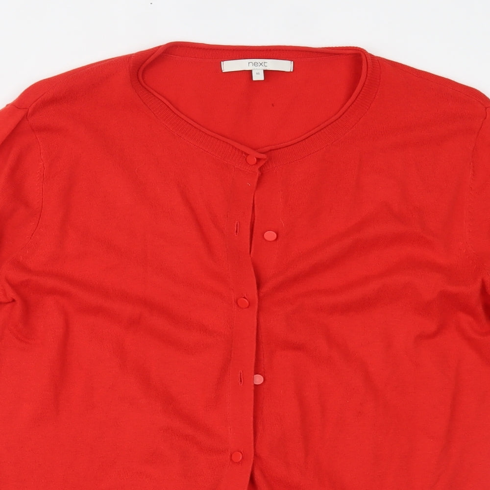 NEXT Womens Red   Cardigan Jumper Size 16