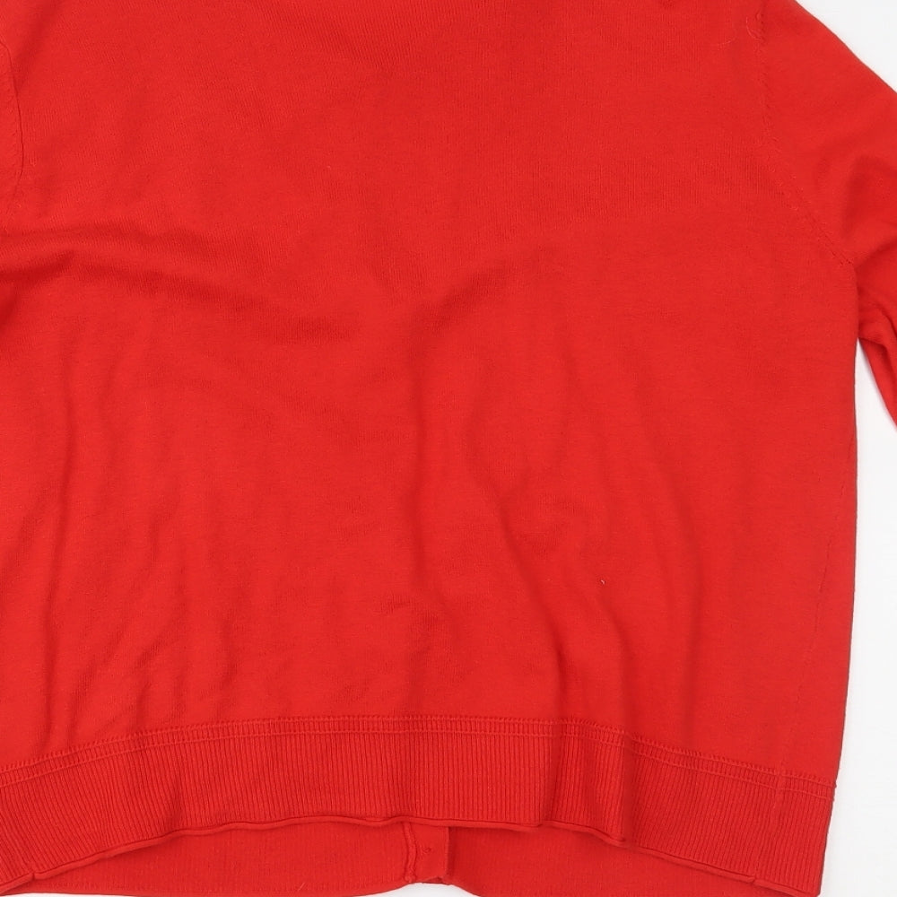 NEXT Womens Red   Cardigan Jumper Size 16