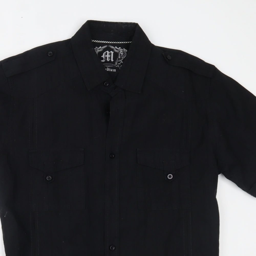 Primark Mens Black    Button-Up Size M