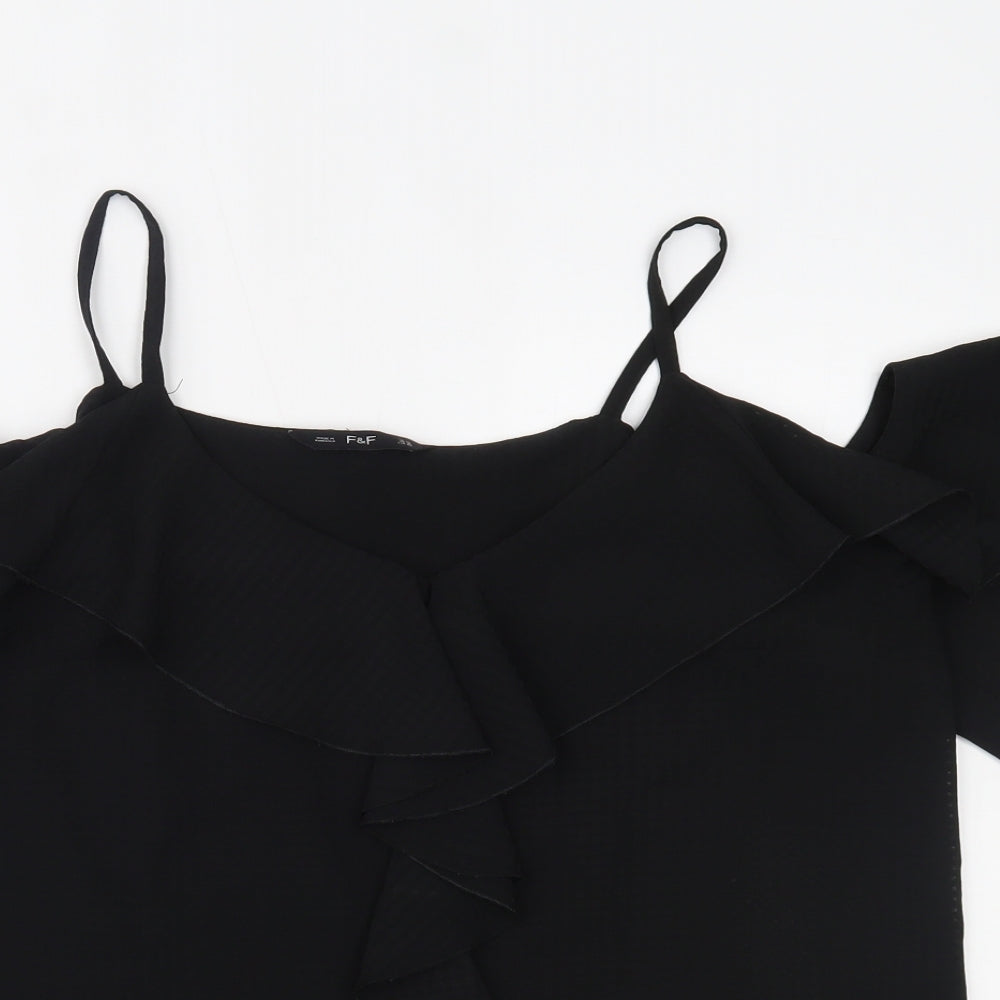 F&F Womens Black   Basic Blouse Size 14