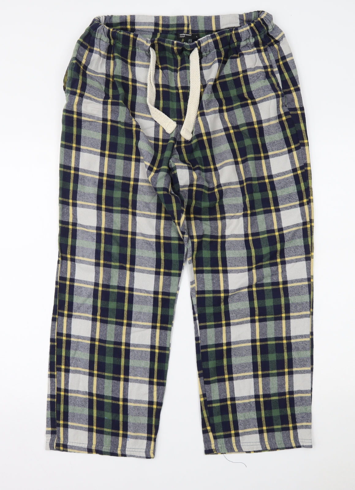 Primark Mens Blue Plaid   Pyjama Pants Size L