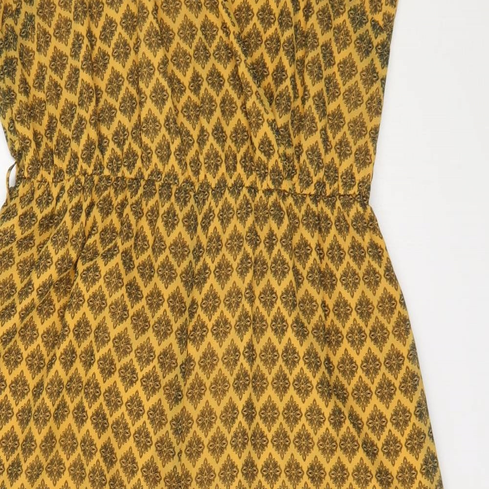 New Look Womens Yellow Floral  Jumpsuit One-Piece Size 18