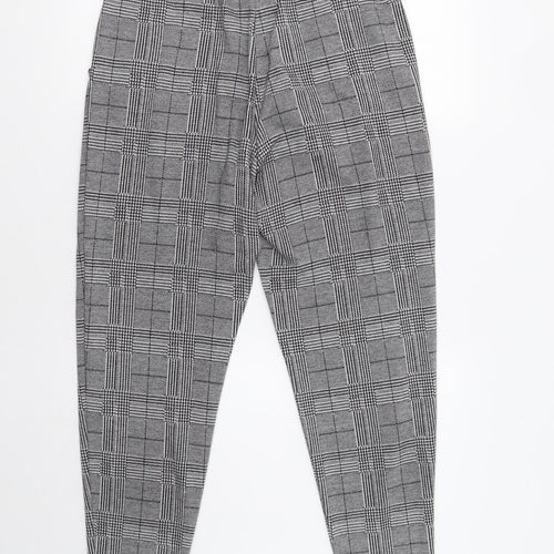 NEXT Womens Grey Check  Dress Pants Trousers Size 12 L27 in