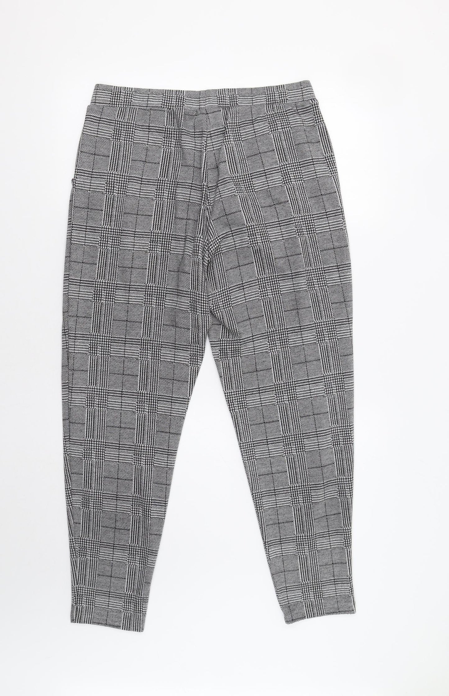 NEXT Womens Grey Check  Dress Pants Trousers Size 12 L27 in