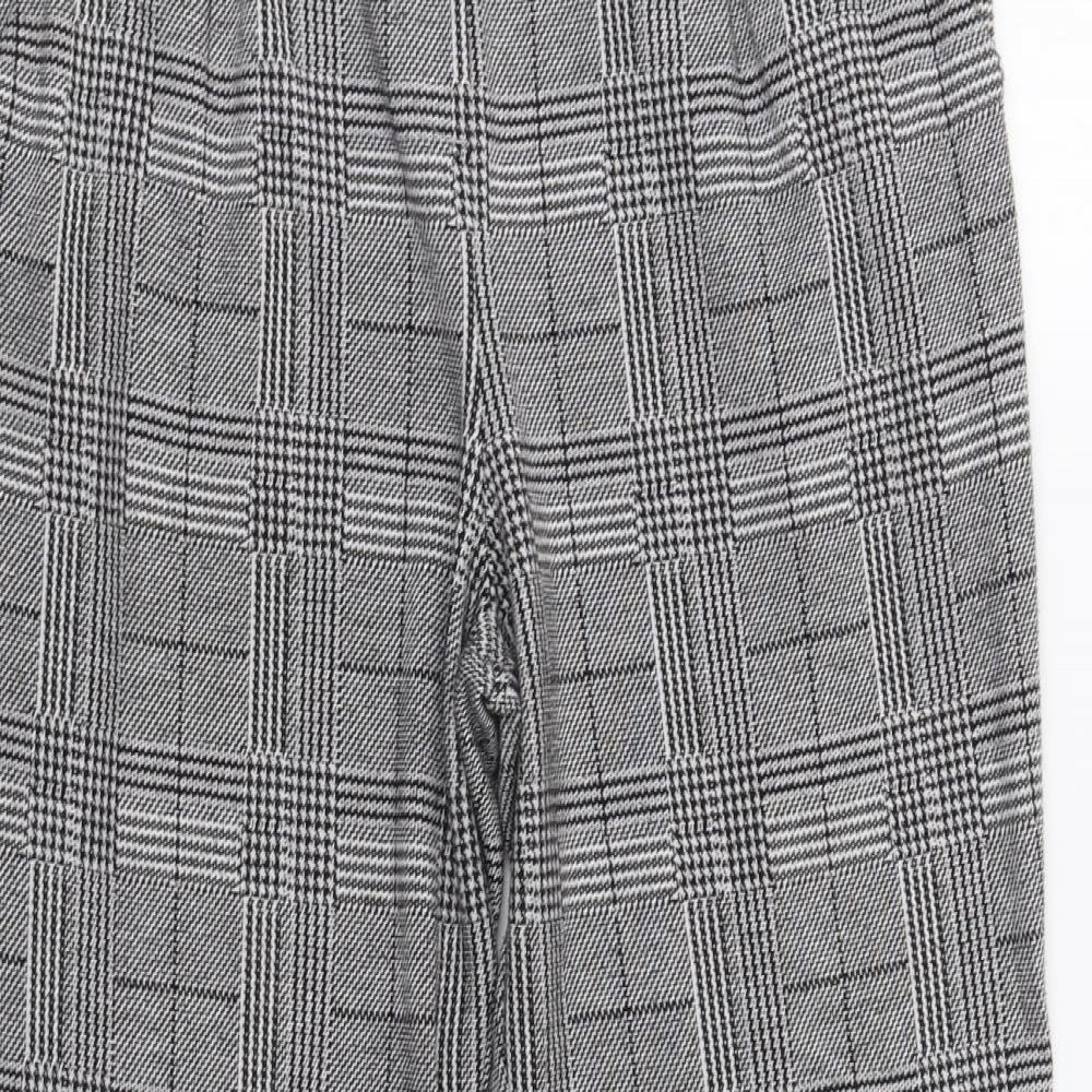 NEXT Womens Grey Check  Dress Pants Trousers Size 12 L27 in