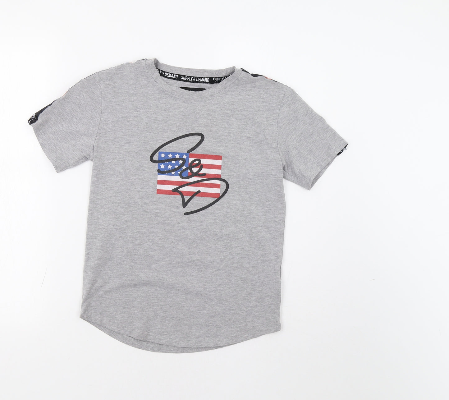 Supply & Demand Boys Grey   Basic Polo Size 10-11 Years