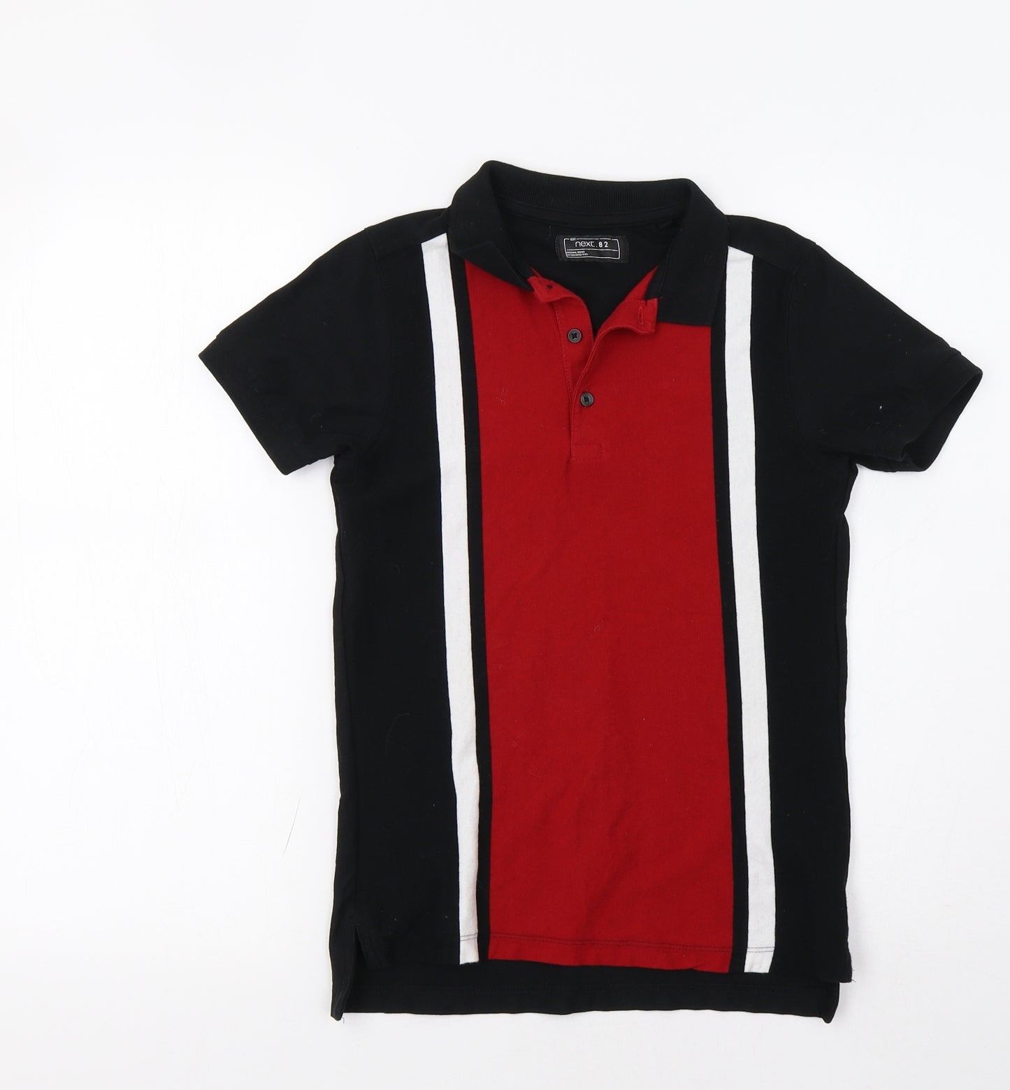NEXT Boys Black Striped  Basic Polo Size 10 Years
