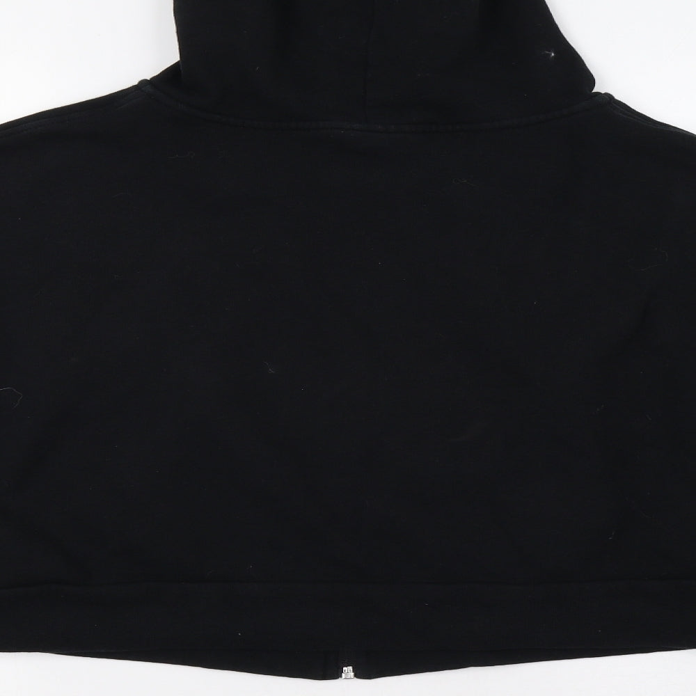Topshop Womens Black   Full Zip Hoodie Size M