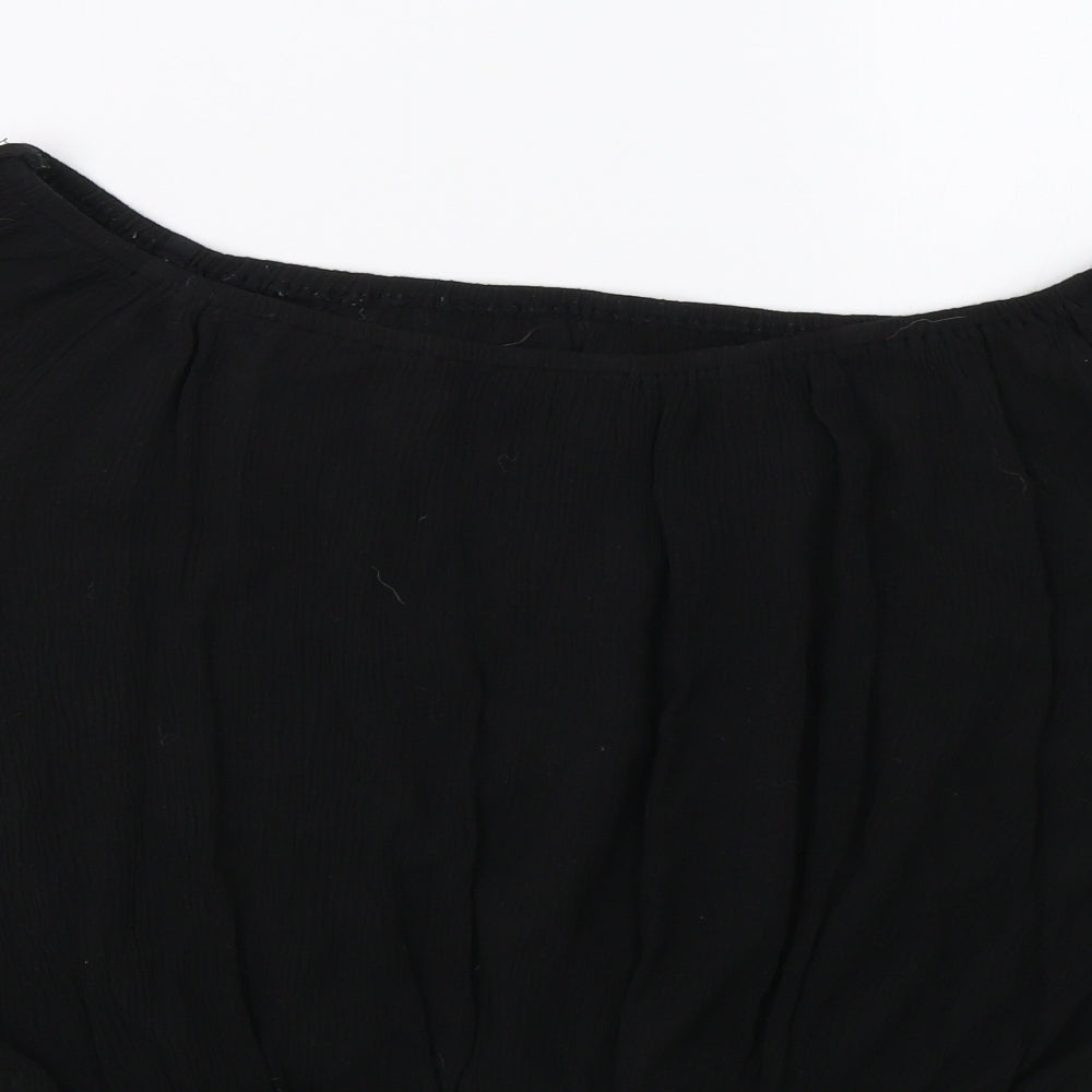 Primark Womens Black   Cropped Blouse Size 6