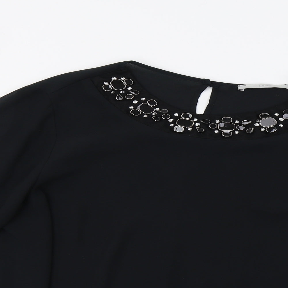 George Womens Black   Tunic Blouse Size 18  - e