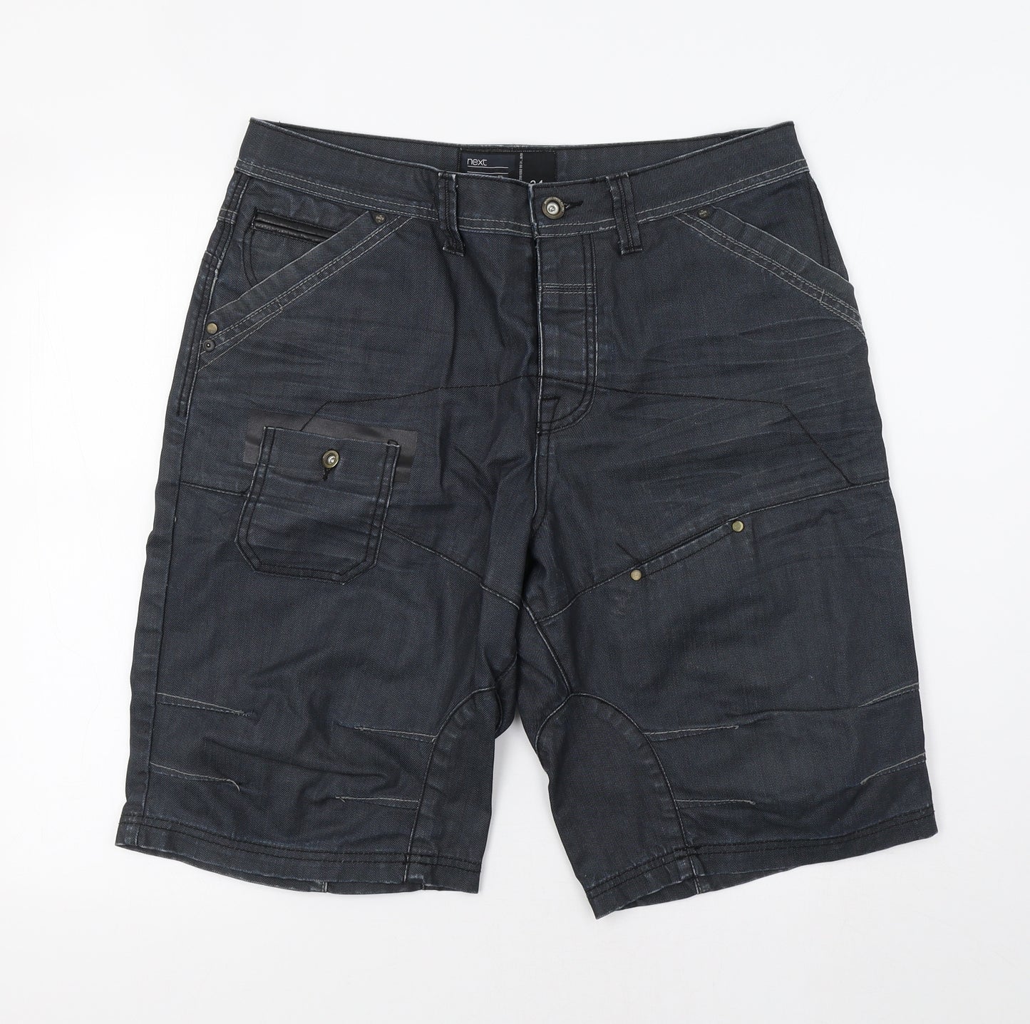 NEXT Mens Grey   Cargo Shorts Size 34