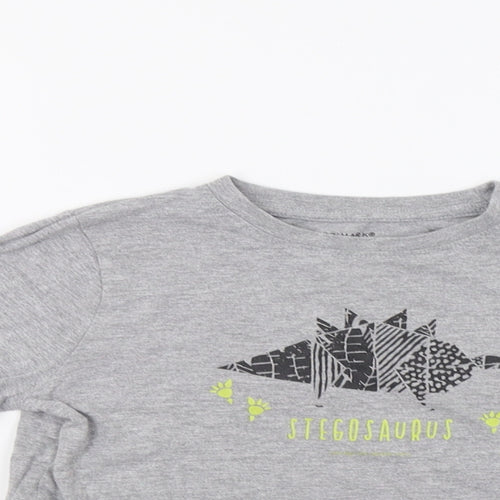 Primark Boys Grey   Basic T-Shirt Size 6-7 Years