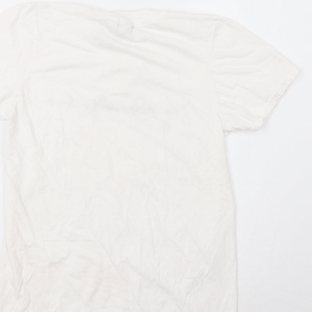 I-X London Womens White   Basic T-Shirt Size S  - No Bad Vibes