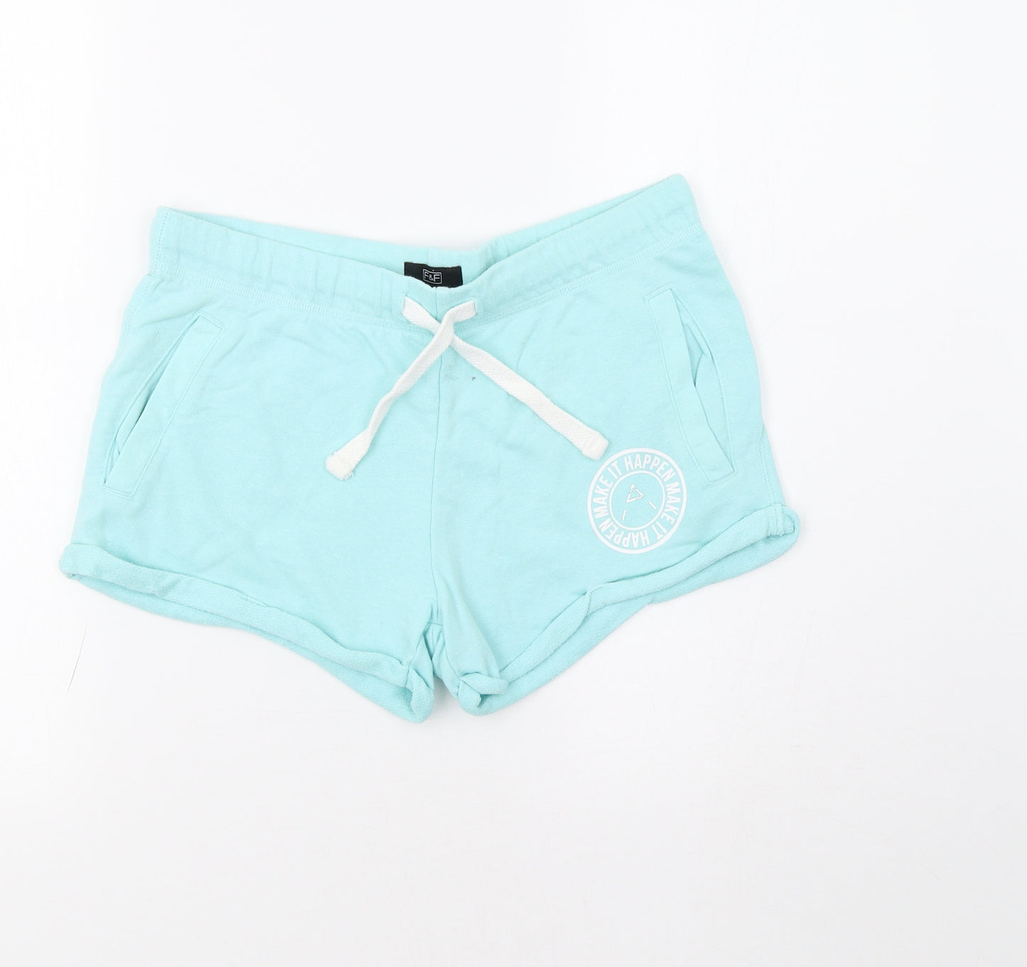 F&F Womens Blue   Sweat Shorts Size 8